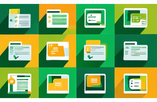Illustration: Icons für Serviceangebote wie Information, Hotline, Dokumente